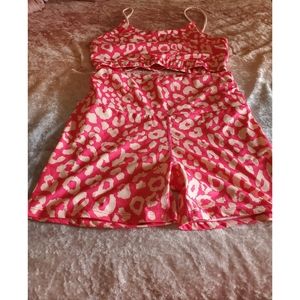 Pink Animal Print Workout Set